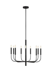 Brianna 9-Light Medium Chandelier in Aged Iron