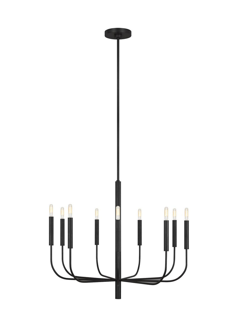 Brianna 9-Light Medium Chandelier in Aged Iron