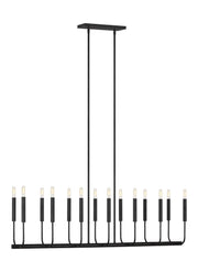 Brianna 14-Light Linear Pendant in Aged Iron