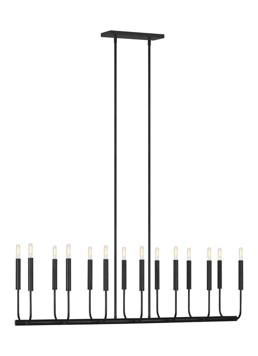 Brianna 14-Light Linear Pendant in Aged Iron