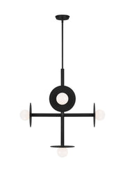 Nodes 5-Light Chandelier in Midnight Black