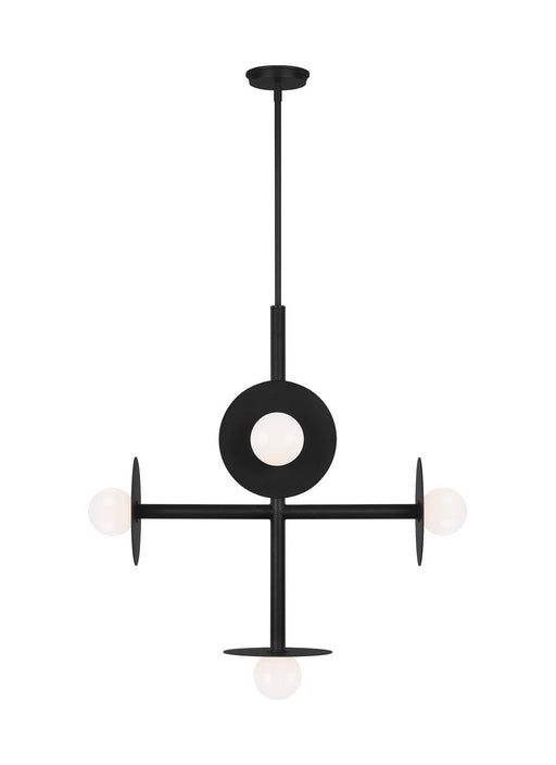 Nodes 5-Light Chandelier in Midnight Black