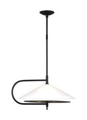 Gesture 2-Light Wide Pendant in Midnight Black