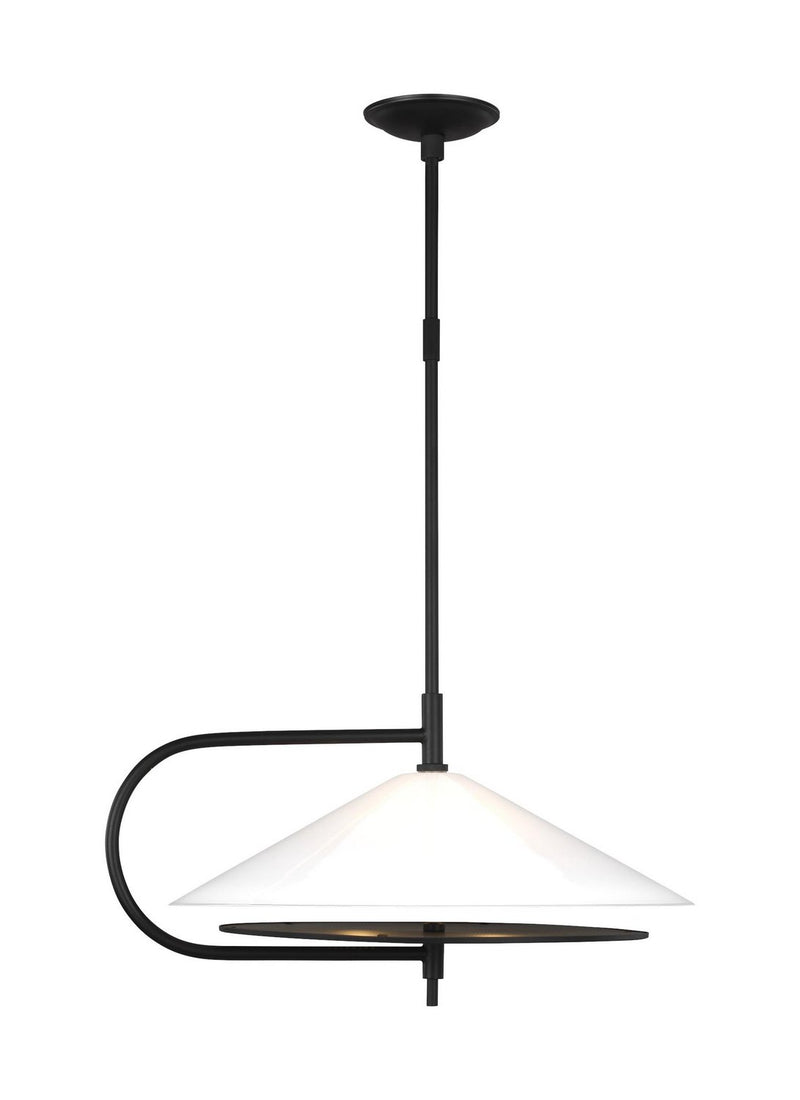 Gesture 2-Light Wide Pendant in Midnight Black