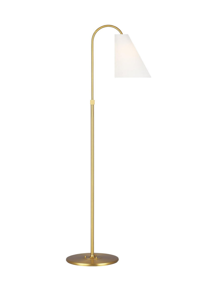 Signoret Task Floor Lamp in Burnished Brass