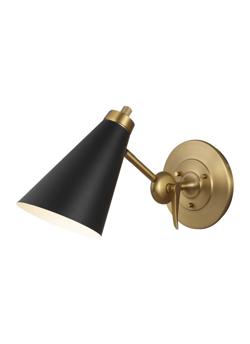 Signoret Task Wall Sconce in Burnished Brass