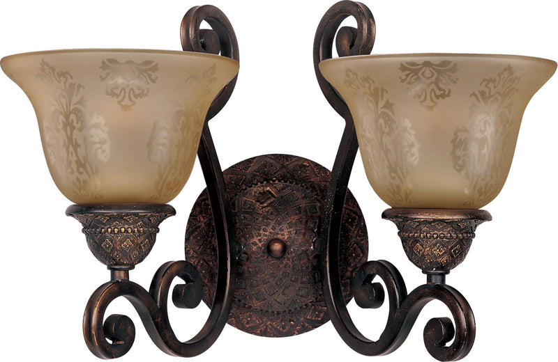 Symphony 2 Light Bath Vanity Light in Oil Rubbed Bronze