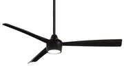Skinnie 56" Outdoor LED Ceiling Fan in Coal