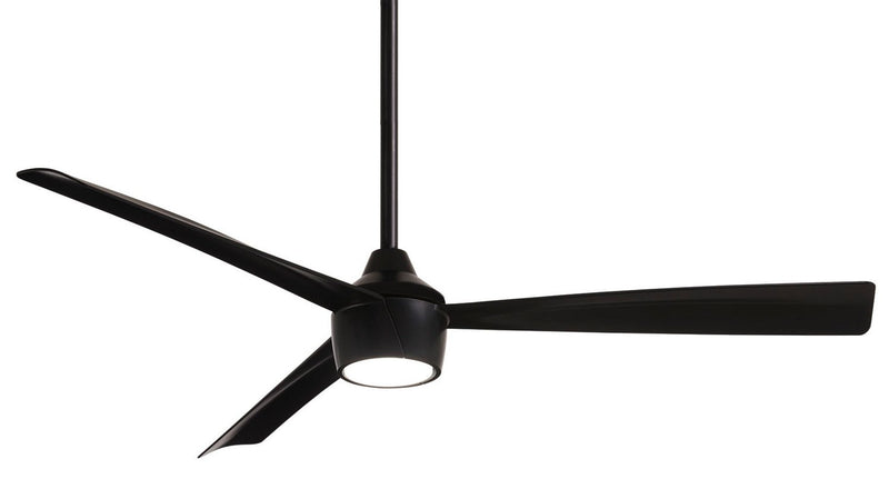 Skinnie 56" Outdoor LED Ceiling Fan in Coal