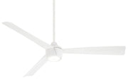 Skinnie 56" Outdoor LED Ceiling Fan in Flat White