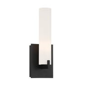 Tube Wall Sconce in Coal Black