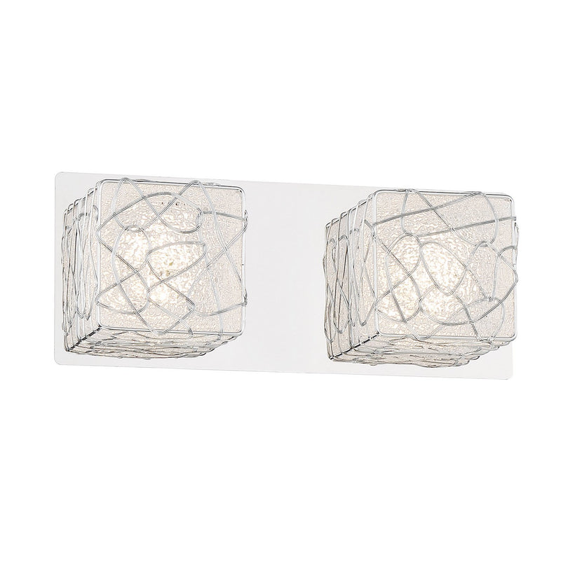 Livewire 2-Light LED Bath Vanity Light in Chrome