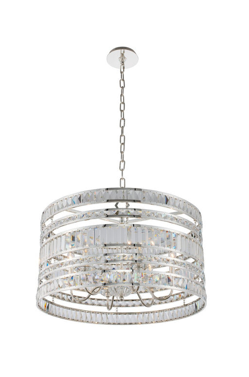 Strato 6-Light Chandelier in Polished Silver