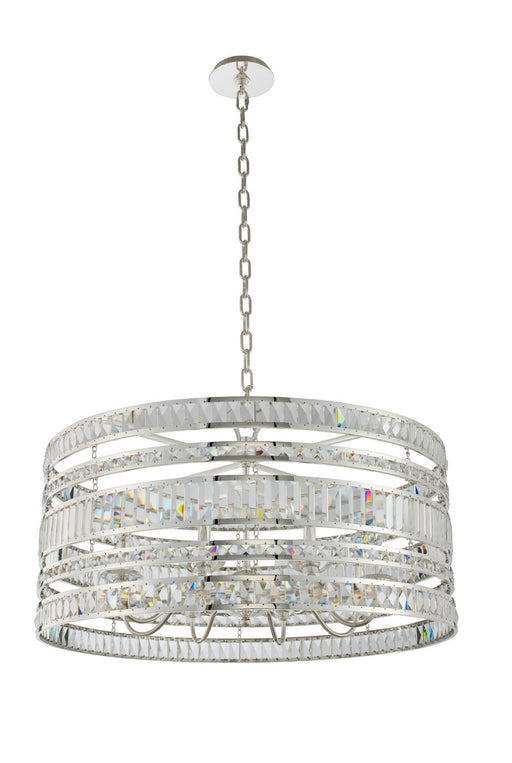 Strato 8-Light Chandelier in Polished Silver