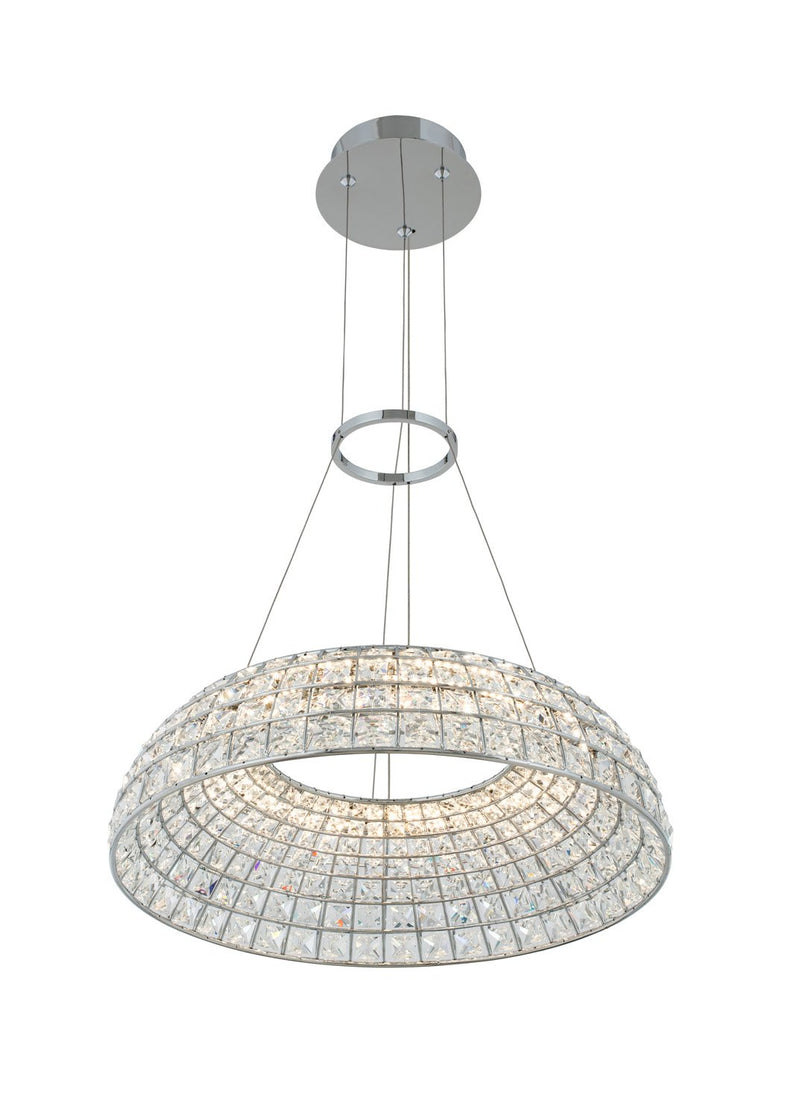 Nuvole 20" LED Pendant in Polished Chrome
