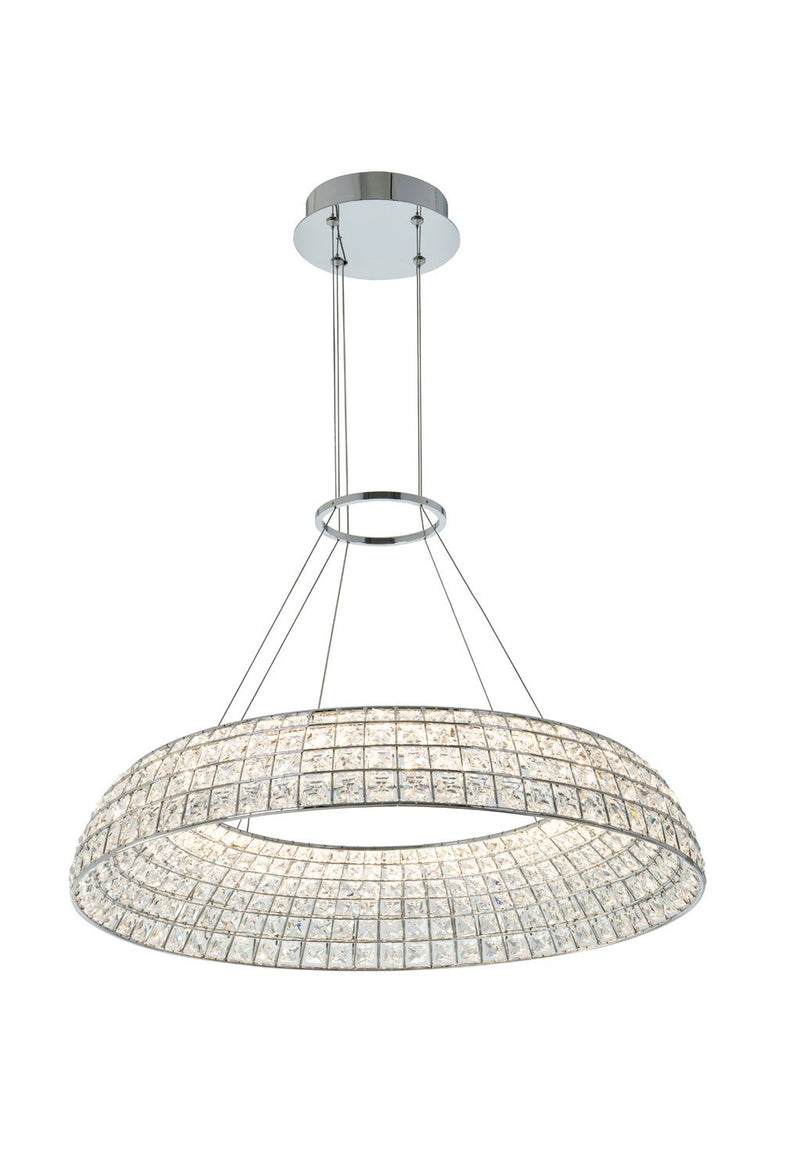 Nuvole 28" LED Pendant in Polished Chrome