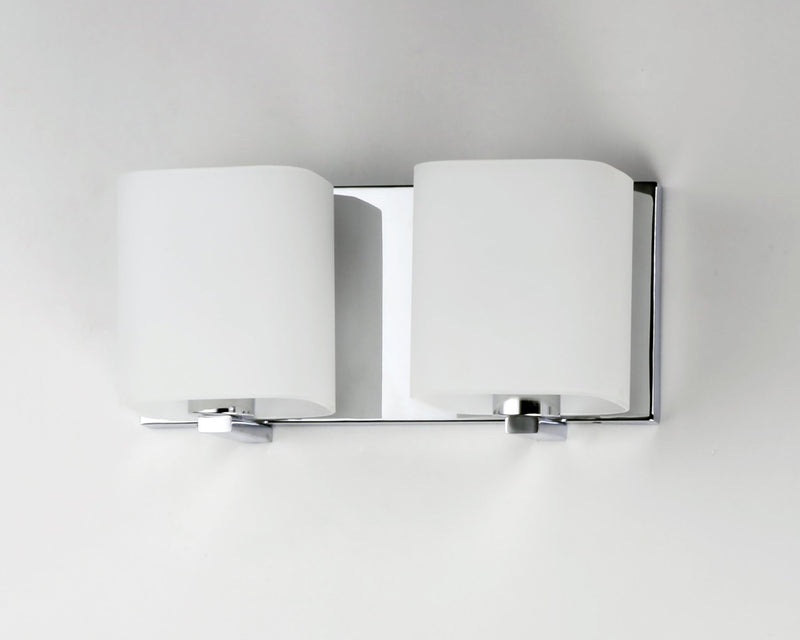 Wrap 2 Light Bath Vanity in Polished Chrome
