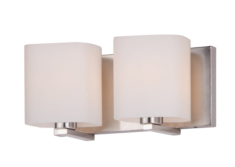 Wrap 2 Light Bath Vanity in Satin Nickel