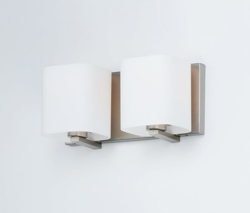 Wrap 2 Light Bath Vanity in Satin Nickel