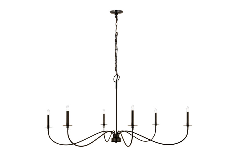 2301-63MB - Arrington 6-Light Chandelier in Matte Black by Z-Lite Lighting