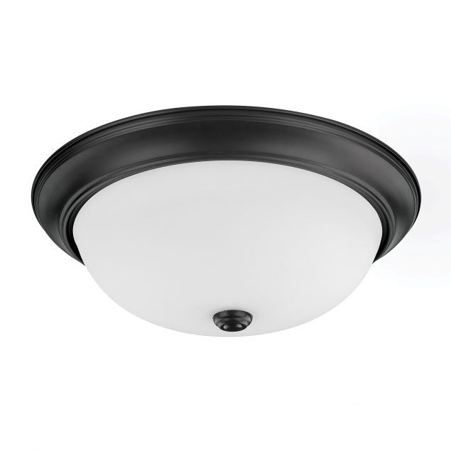 Bates 3-Light Flush Mount in Matte Black - Lamps Expo