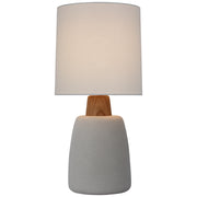 Aida LED Table Lamp in Porous White and Natural Oak