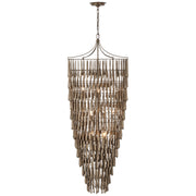 Vacarro LED Chandelier in Antique Bronze Leaf