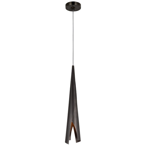 Piel Small Wrapped Mini Pendant in Bronze