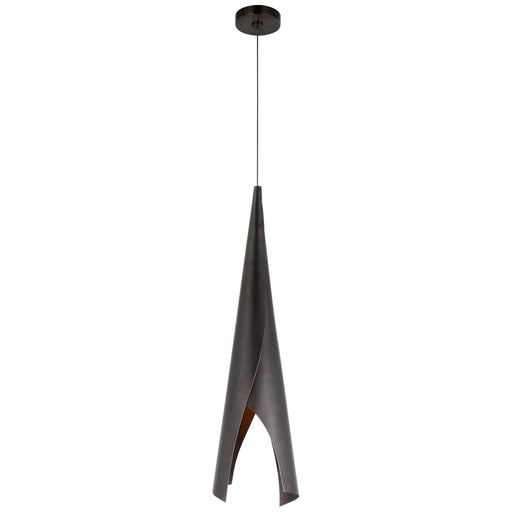 Piel Medium Wrapped Pendant in Bronze