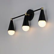 Lovell 3 Light Bath Vanity in Black / Satin Brass