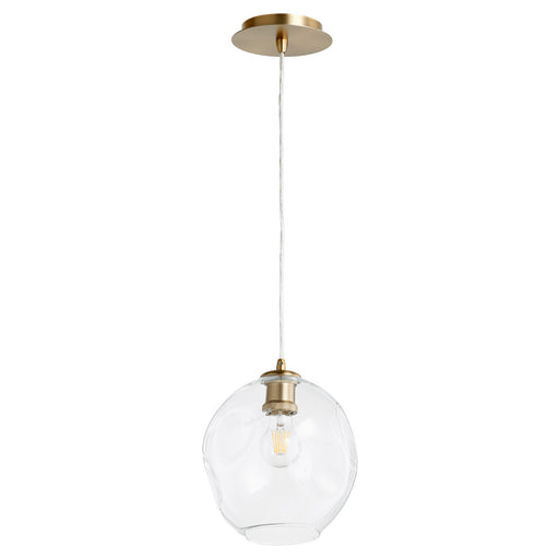 Numen Soft Contemporary Pendant in Aged Brass