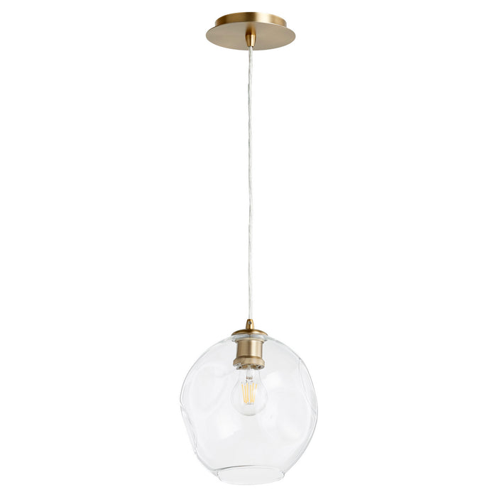 Numen Soft Contemporary Pendant in Aged Brass