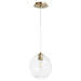 Numen Soft Contemporary Pendant in Aged Brass