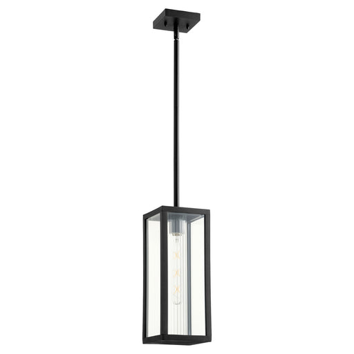 Parks Soft Contemporary Pendant in Textured Black