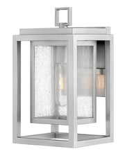 Republic Small Outdoor Wall Lantern in Satin Nickel