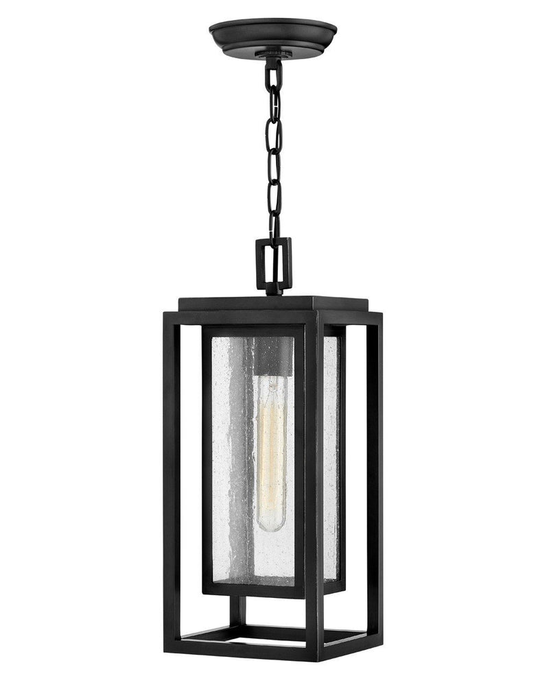 Republic Medium Outdoor Hanging Lantern in Black