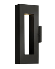 Atlantis Medium Narrow Outdoor Wall Sconce in Satin Black