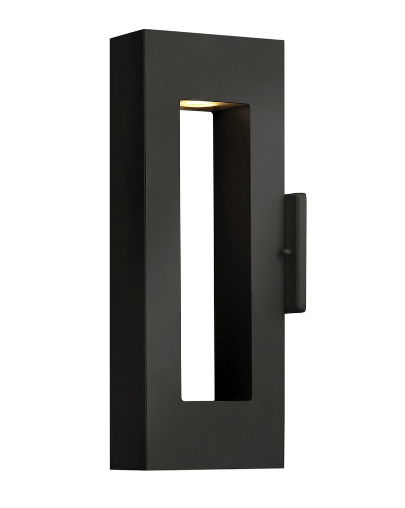 Atlantis Medium Narrow Outdoor Wall Sconce in Satin Black