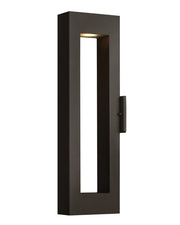 Atlantis Large Narrow Outdoor Wall Sconce in Satin Black