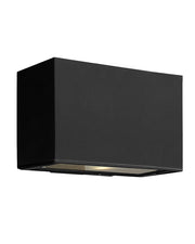 Atlantis Small Up and Down Outdoor Wall Sconce in Satin Black