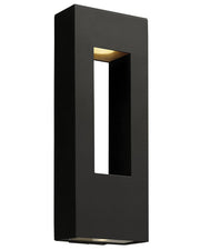 Atlantis Large Outdoor Wall Sconce in Satin Black