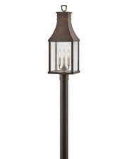 Beacon Hill 3-Light Outdoor Post Light in Blackened Copper