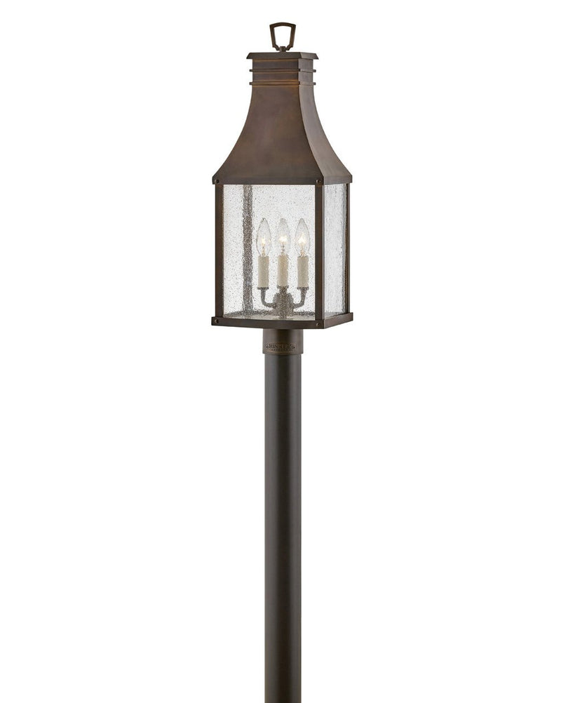 Beacon Hill 3-Light Outdoor Post Light in Blackened Copper