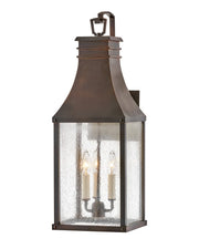 Beacon Hill Large 3-Light Outdoor Wall Lantern in Blackened Copper