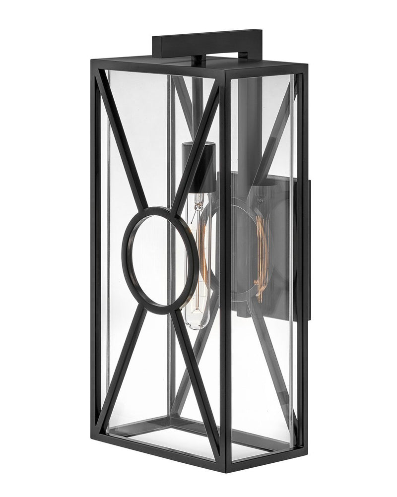 Brixton Medium Outdoor Wall Lantern in Black
