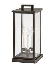 Weymouth 3-Light Outdoor Pier Mount Light in Oil Rubbed Bronze