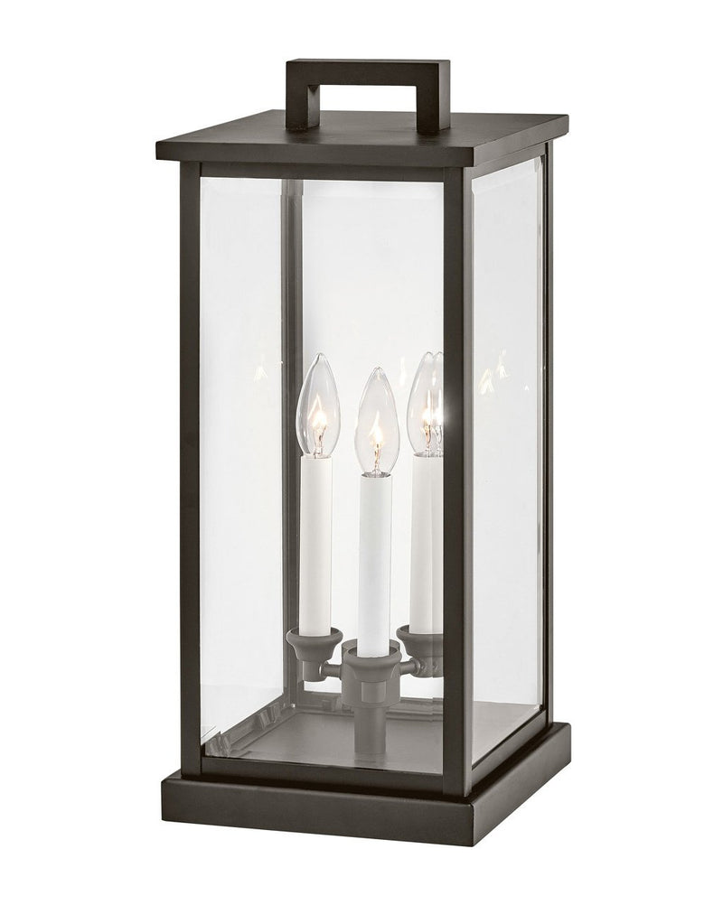 Weymouth 3-Light Outdoor Pier Mount Light in Oil Rubbed Bronze