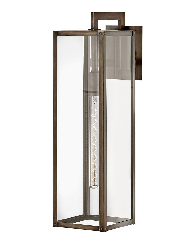 Max Large Outdoor Wall Lantern in Burnished Bronze