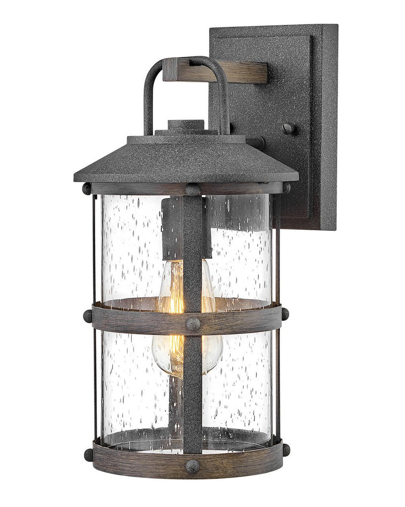 Lakehouse Small Outdoor Wall Lantern in Aged Zinc