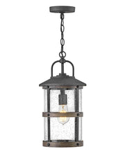 Lakehouse Outdoor Hanging Lantern in Aged Zinc